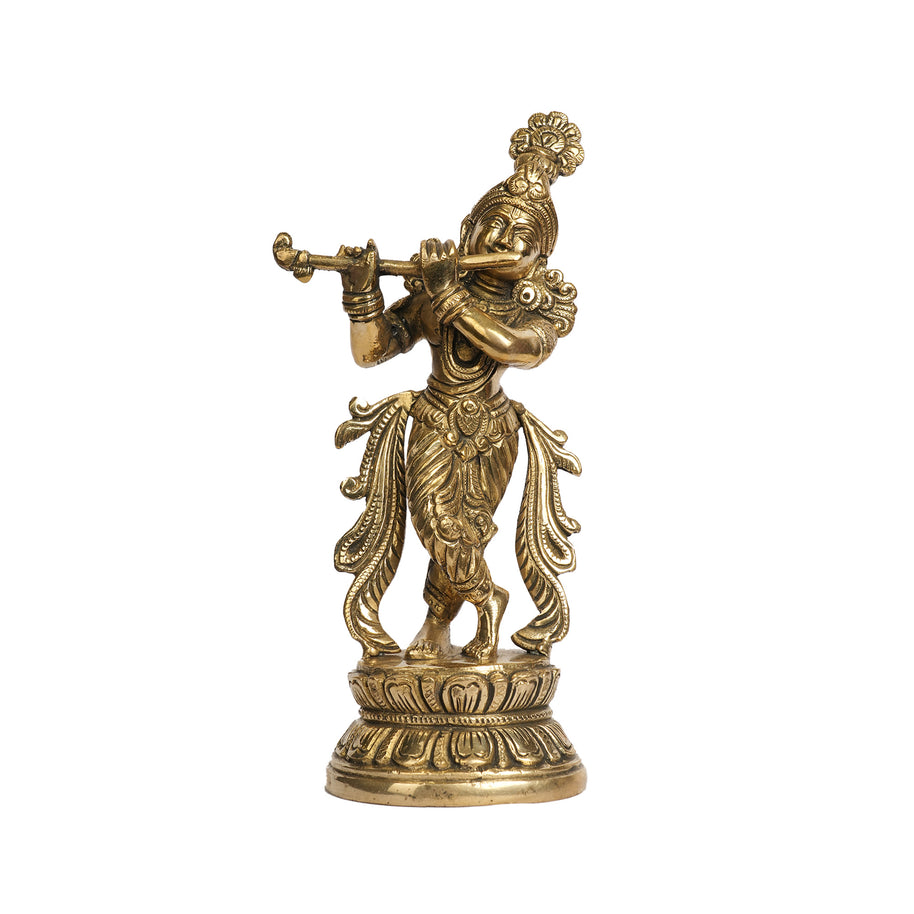 Handcrafted Brass Lord Krishna