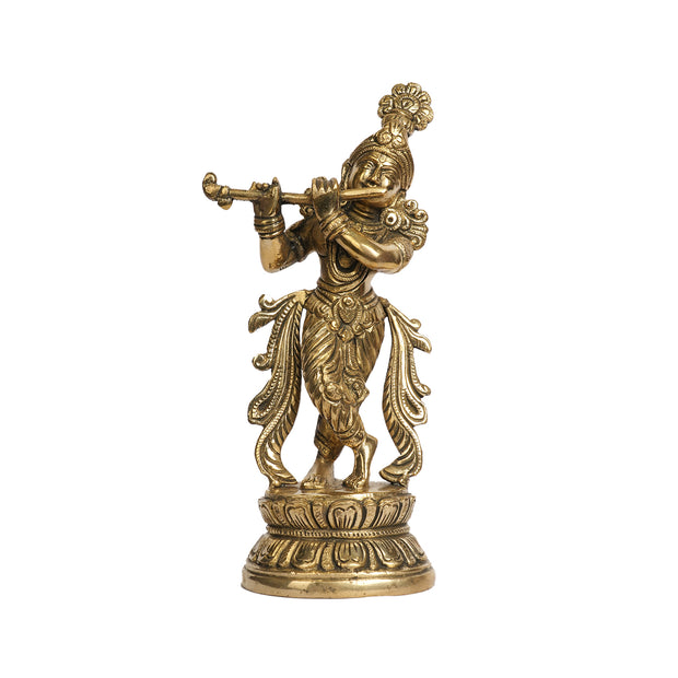 Handcrafted Brass Lord Krishna