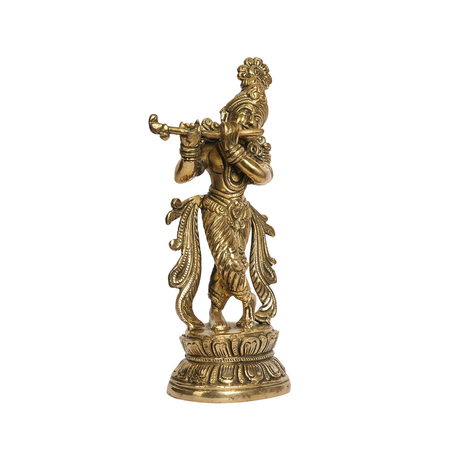 Handcrafted Brass Lord Krishna
