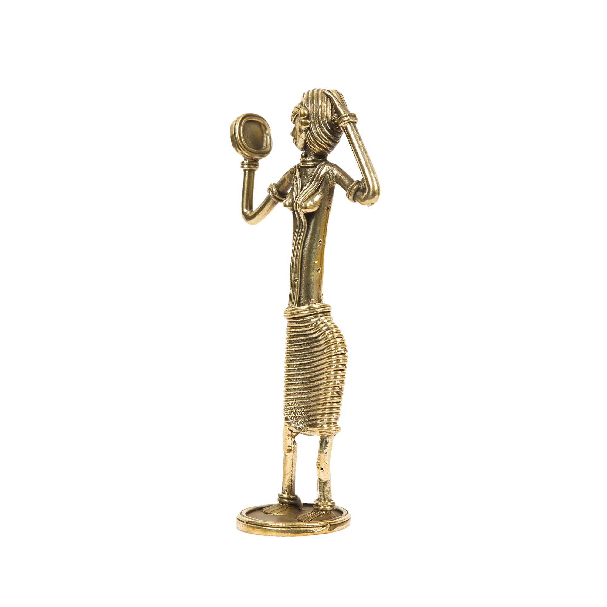 Bastar Dokra Brass Tribal Lady Showpiece for Home Decor