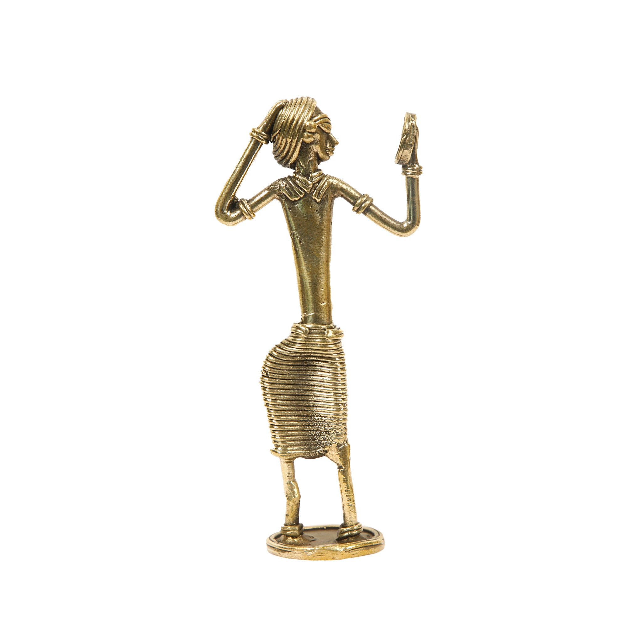 Bastar Dokra Brass Tribal Lady Showpiece for Home Decor