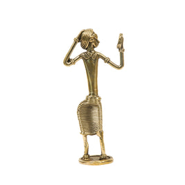 Bastar Dokra Brass Tribal Lady Showpiece for Home Decor