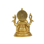 Brass 8in Ganesh sitting on base