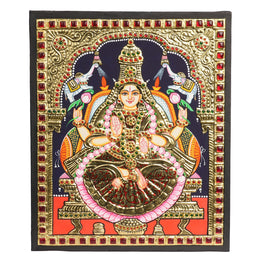 Traditional Gajalakshmi Gold Foil Tanjore Art