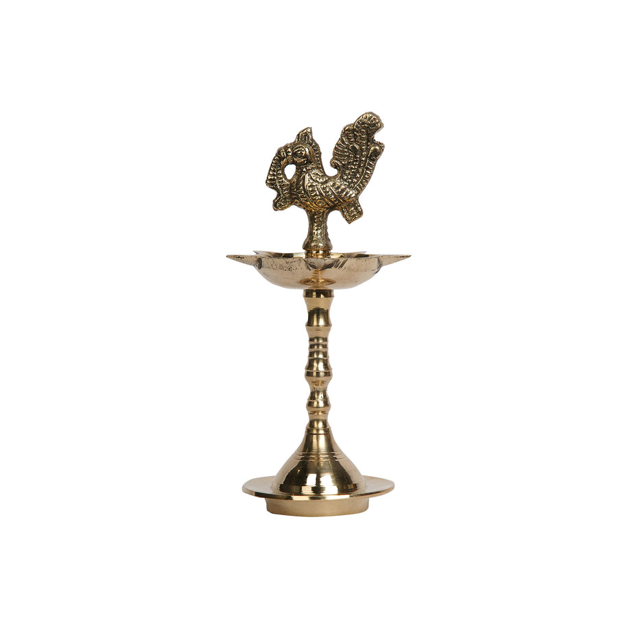Brass Peacock Diya – Traditional