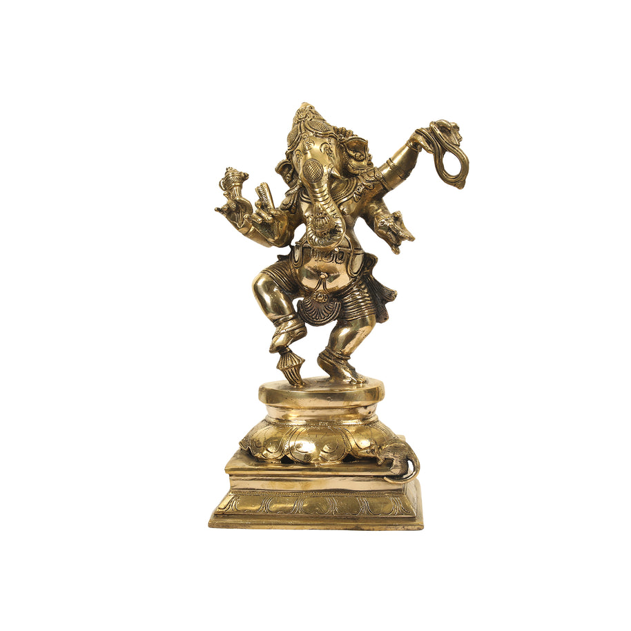 BRASS DANCING GANESHA