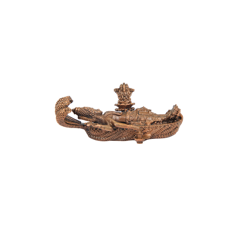 COPPER VISHNU WITH LAKSHMI