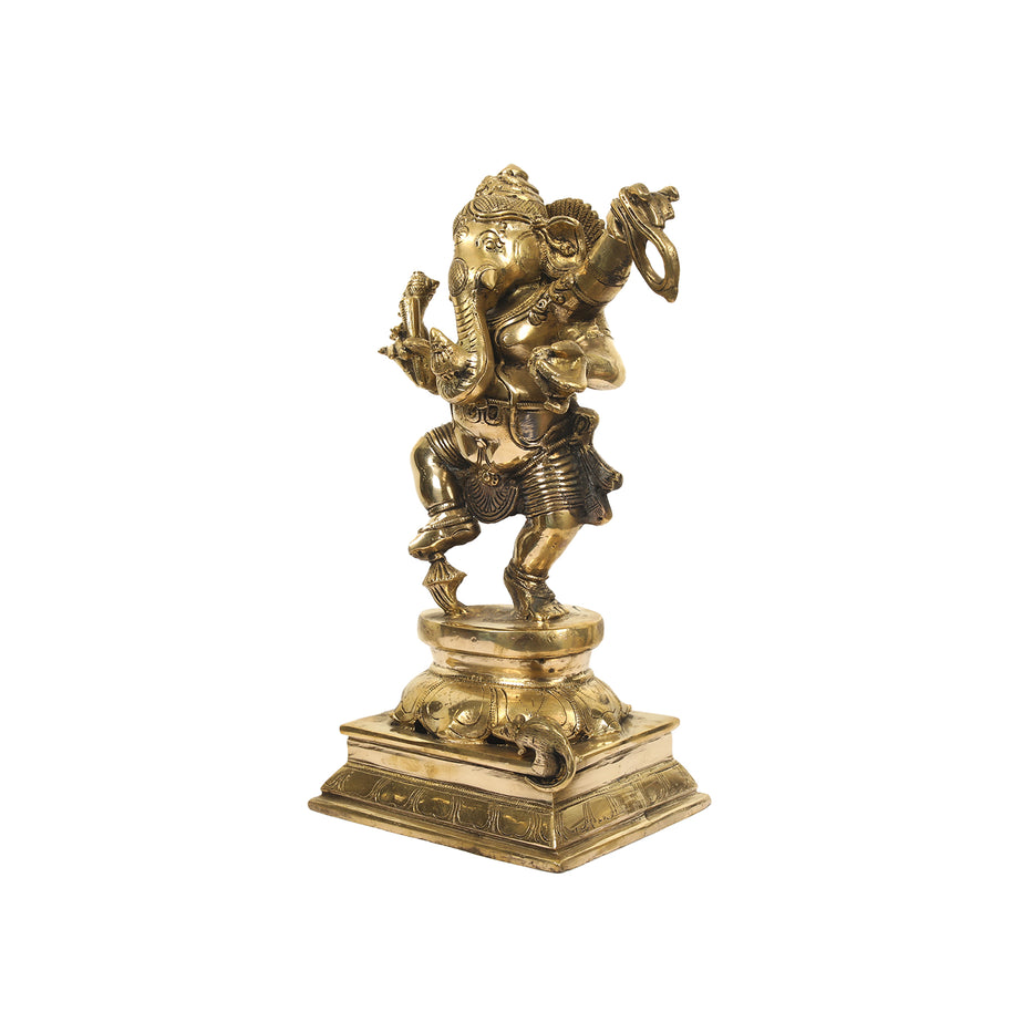 BRASS DANCING GANESHA