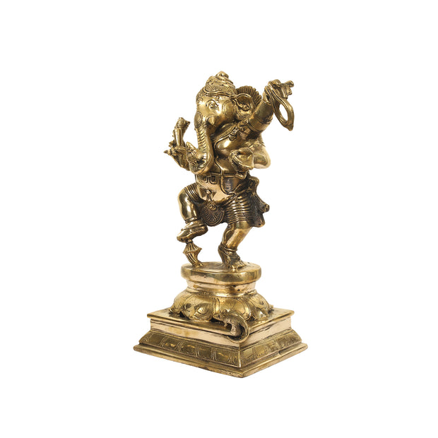 BRASS DANCING GANESHA