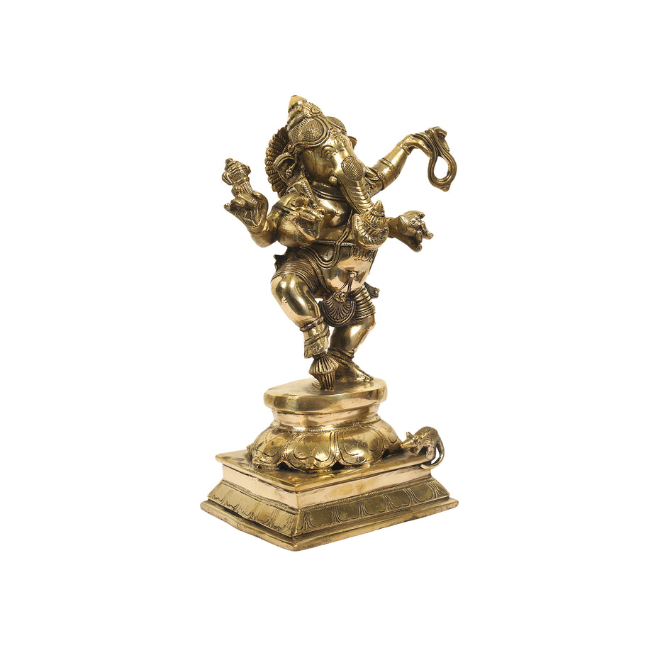 BRASS DANCING GANESHA