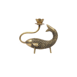 Brass Fish Candle Stand Jali