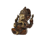 BRASS 6 IN CROWN GANESHA