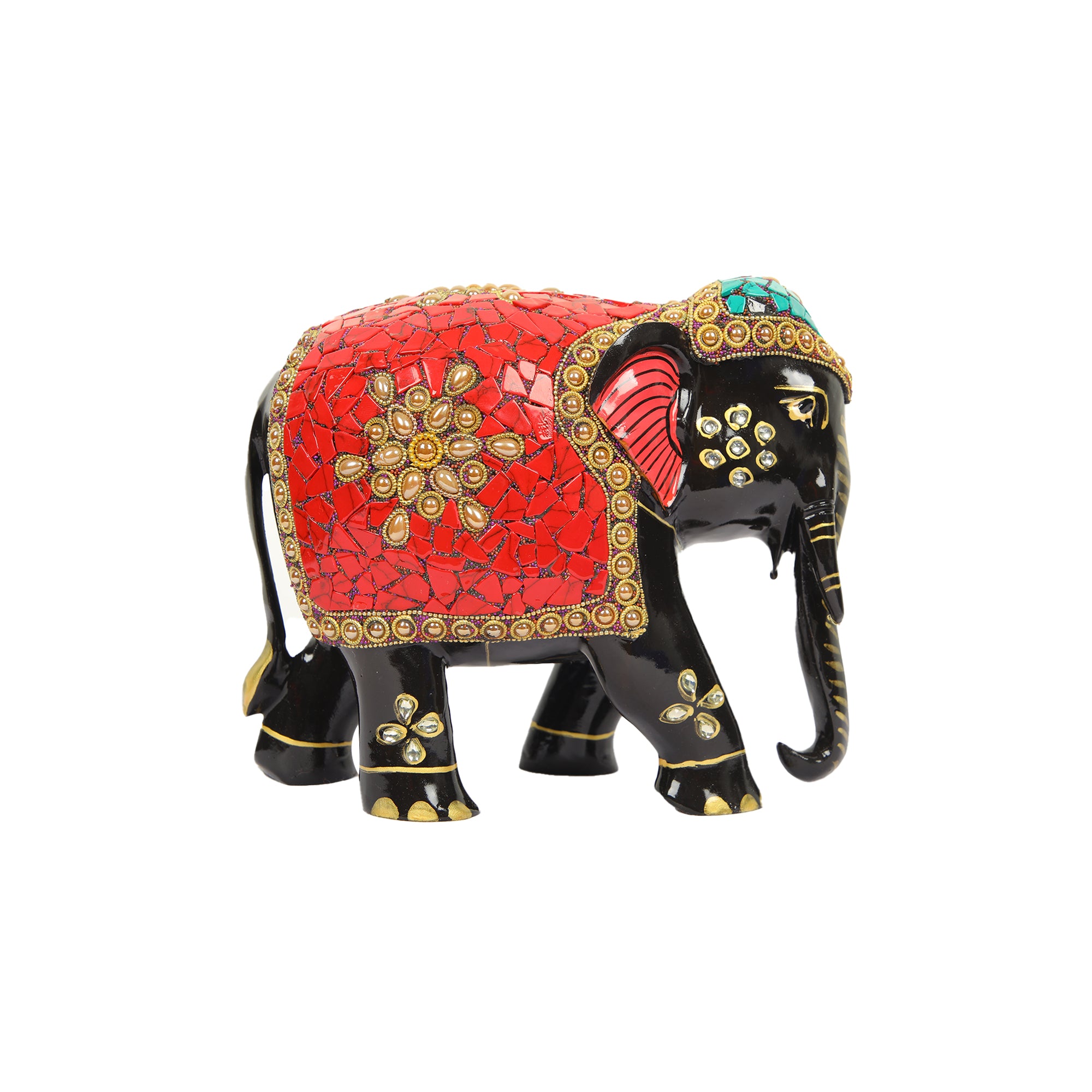 WOODEN ELEPHANT STONE WORK