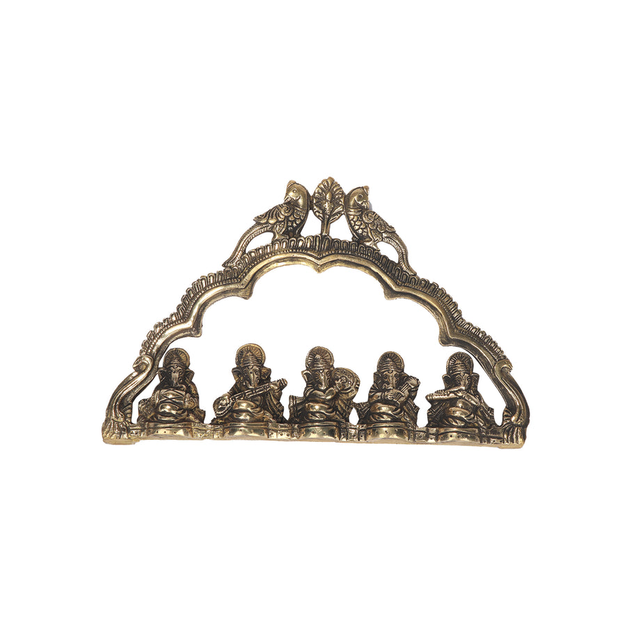 Brass Wall hanging musical set ganesha