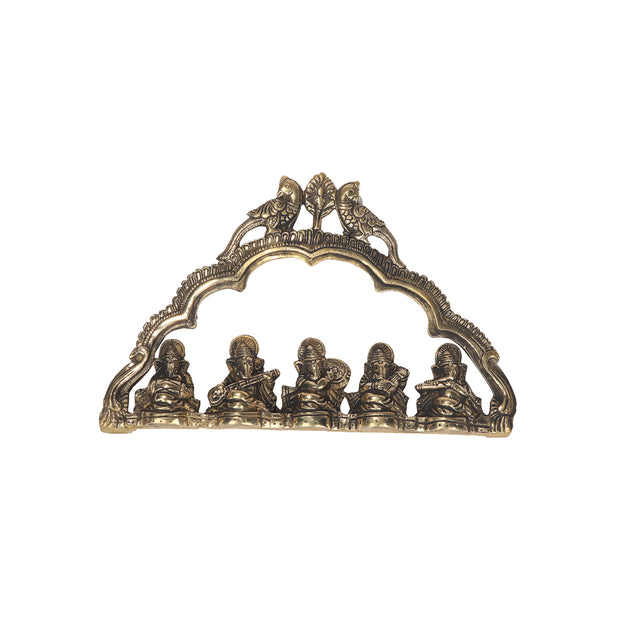 Brass Wall hanging musical set ganesha
