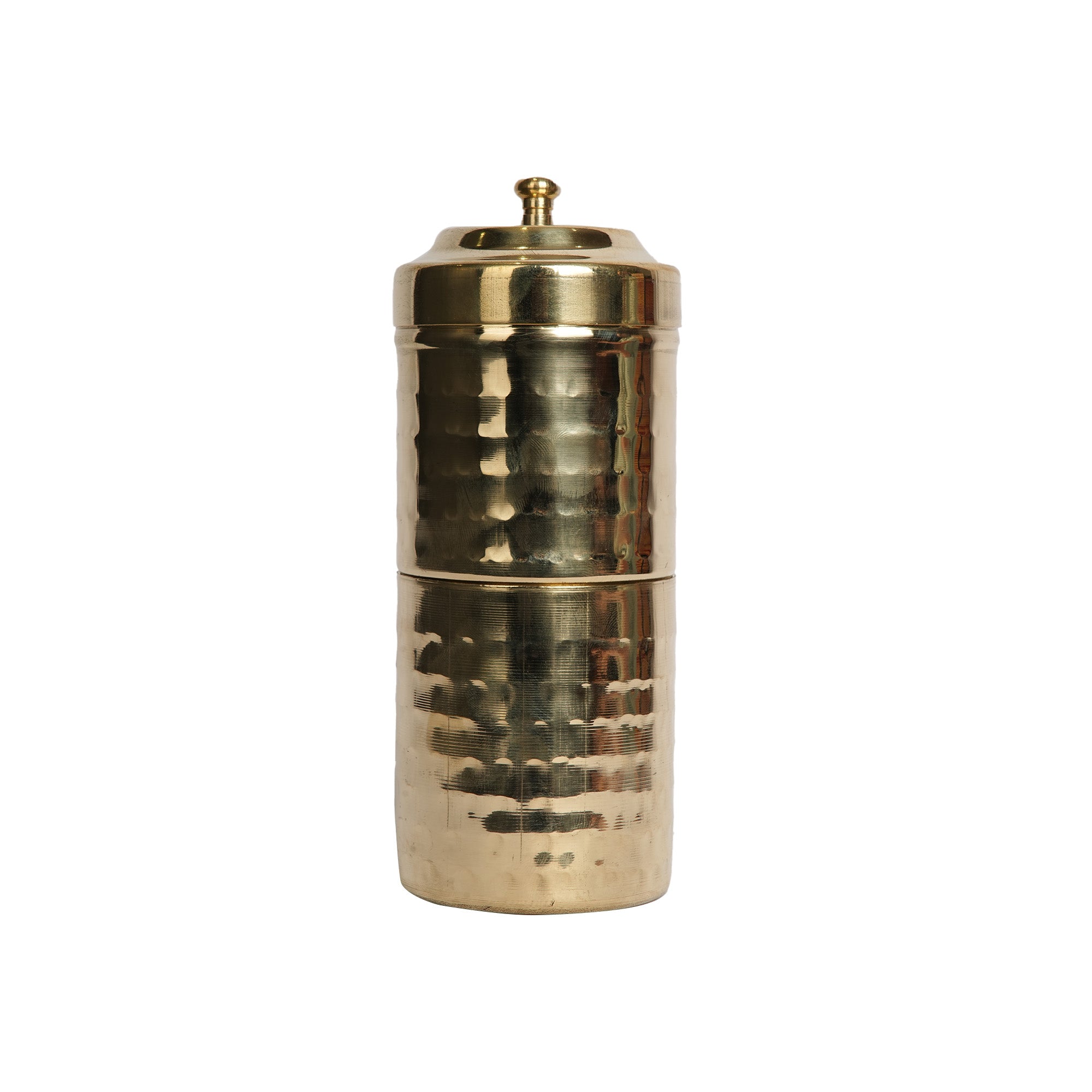 Brass Hammered South Indian Coffee Filter – Traditional Drip Coffee Maker