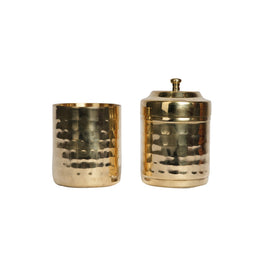 Brass Hammered South Indian Coffee Filter – Traditional Drip Coffee Maker
