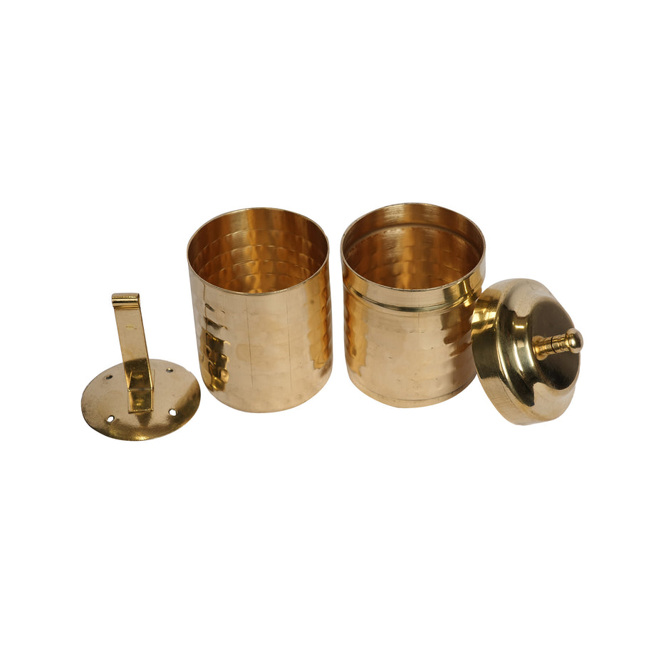Brass Hammered South Indian Coffee Filter – Traditional Drip Coffee Maker