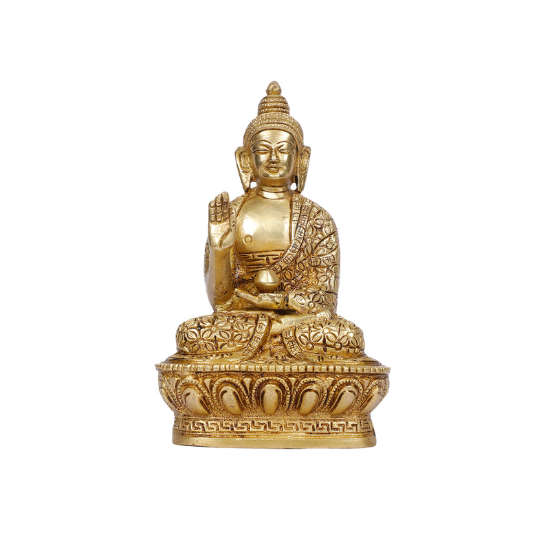 Brass Buddha sitting