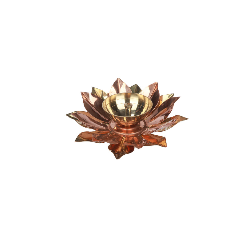 Brass Lotus Leaf Deepak