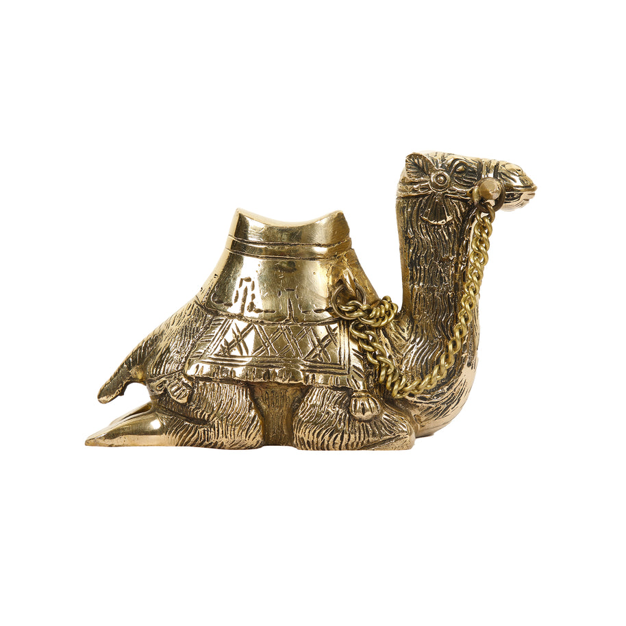BRASS CAMEL SITTING