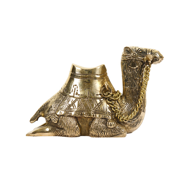 BRASS CAMEL SITTING