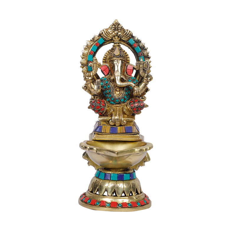 Brass  Ganesh Lamp