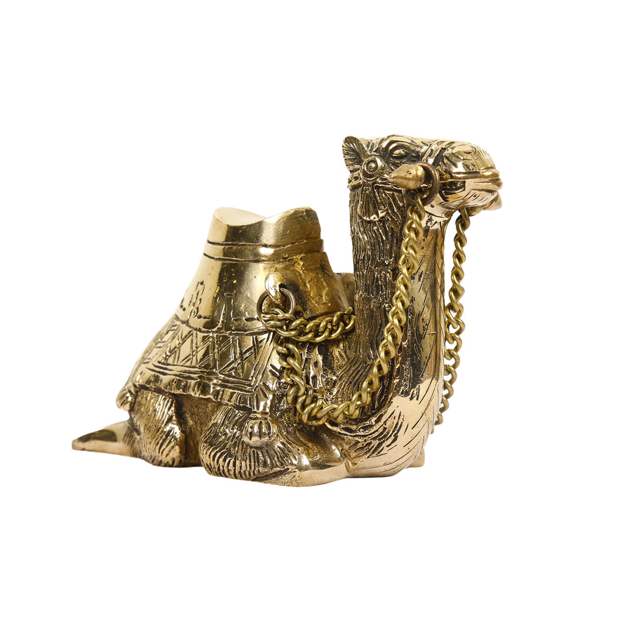 BRASS CAMEL SITTING