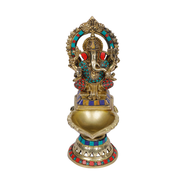 Brass  Ganesh Lamp