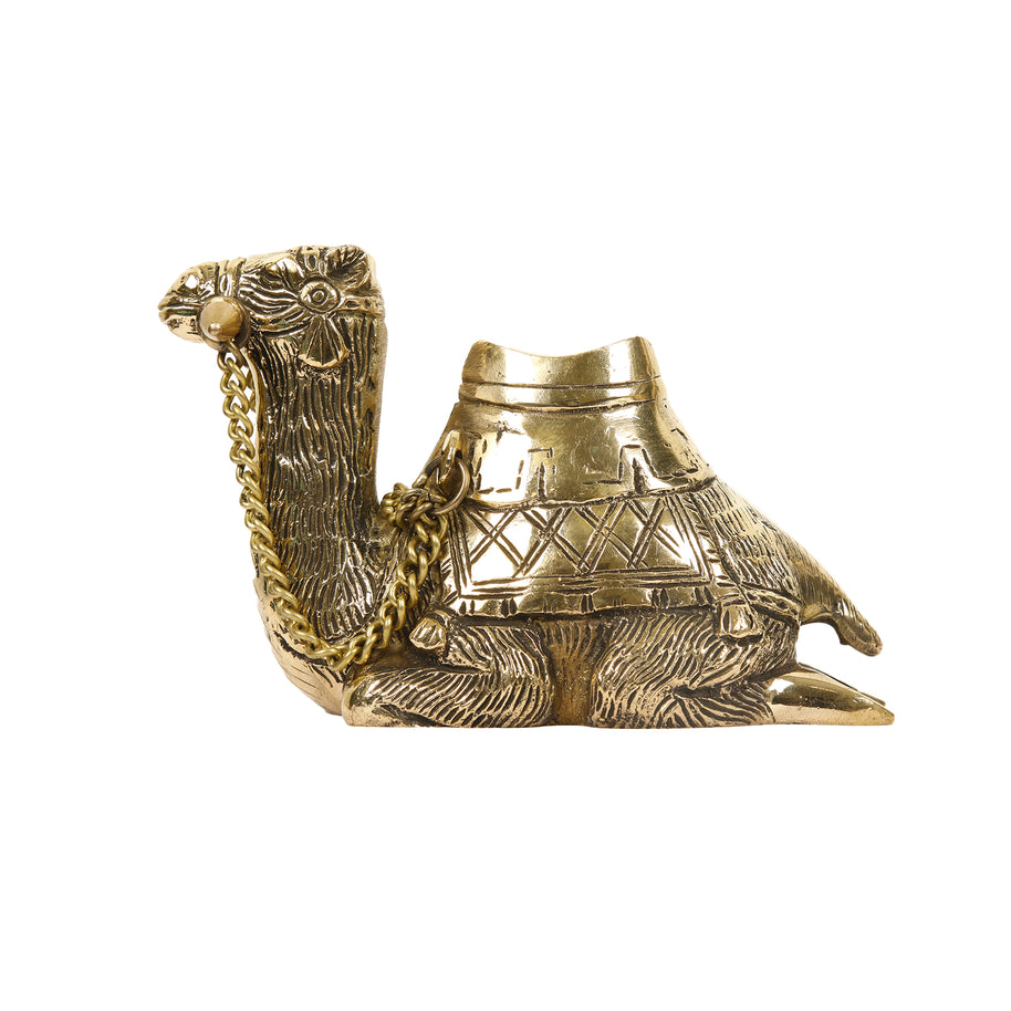 BRASS CAMEL SITTING