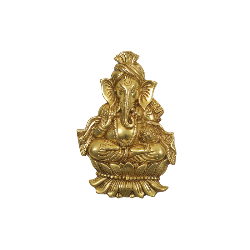 BRASS  WALL HANGING GANESH