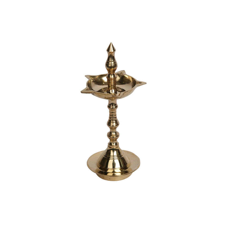 Brass Kerala Oil Lamp for Pooja And Home Decor Pair