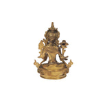 Brass Tara Devi sitting on Base