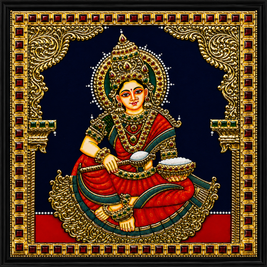 Handcrafted Annapurneshwari Tanjore Painting