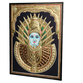 Yellamma Devi Tanjore Painting 24x18 Inches | Handmade 22K Gold Foil Wall Art