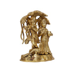 Brass Radha Krishna standing under Tree