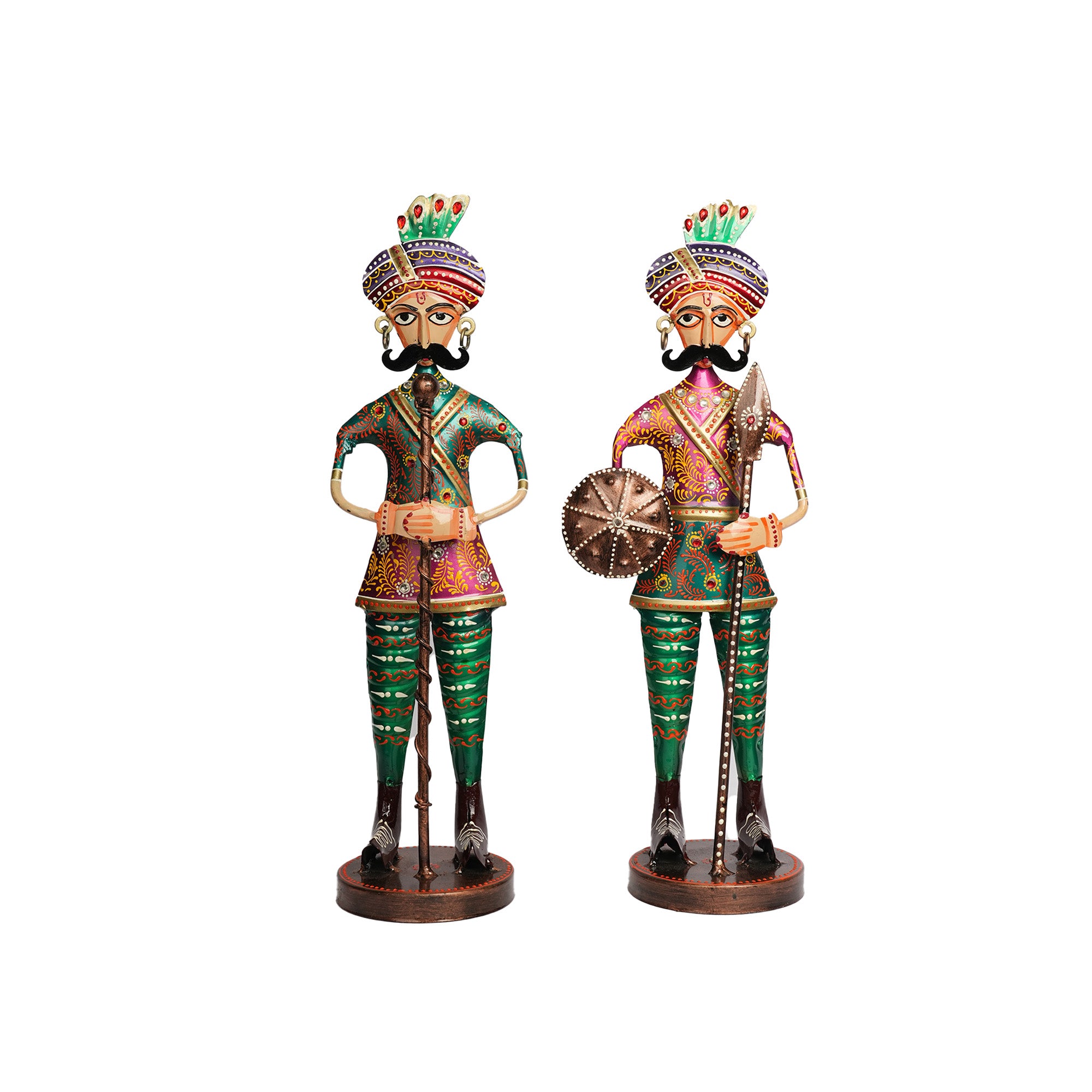 AO Iron Printed Chowkidar Pair Showpiece
