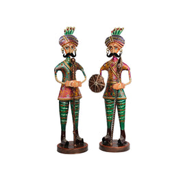 AO Iron Printed Chowkidar Pair Showpiece