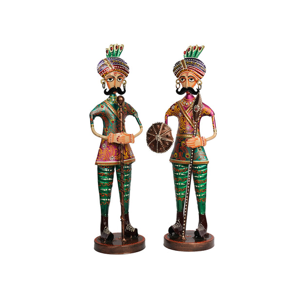 AO Iron Printed Chowkidar Pair Showpiece