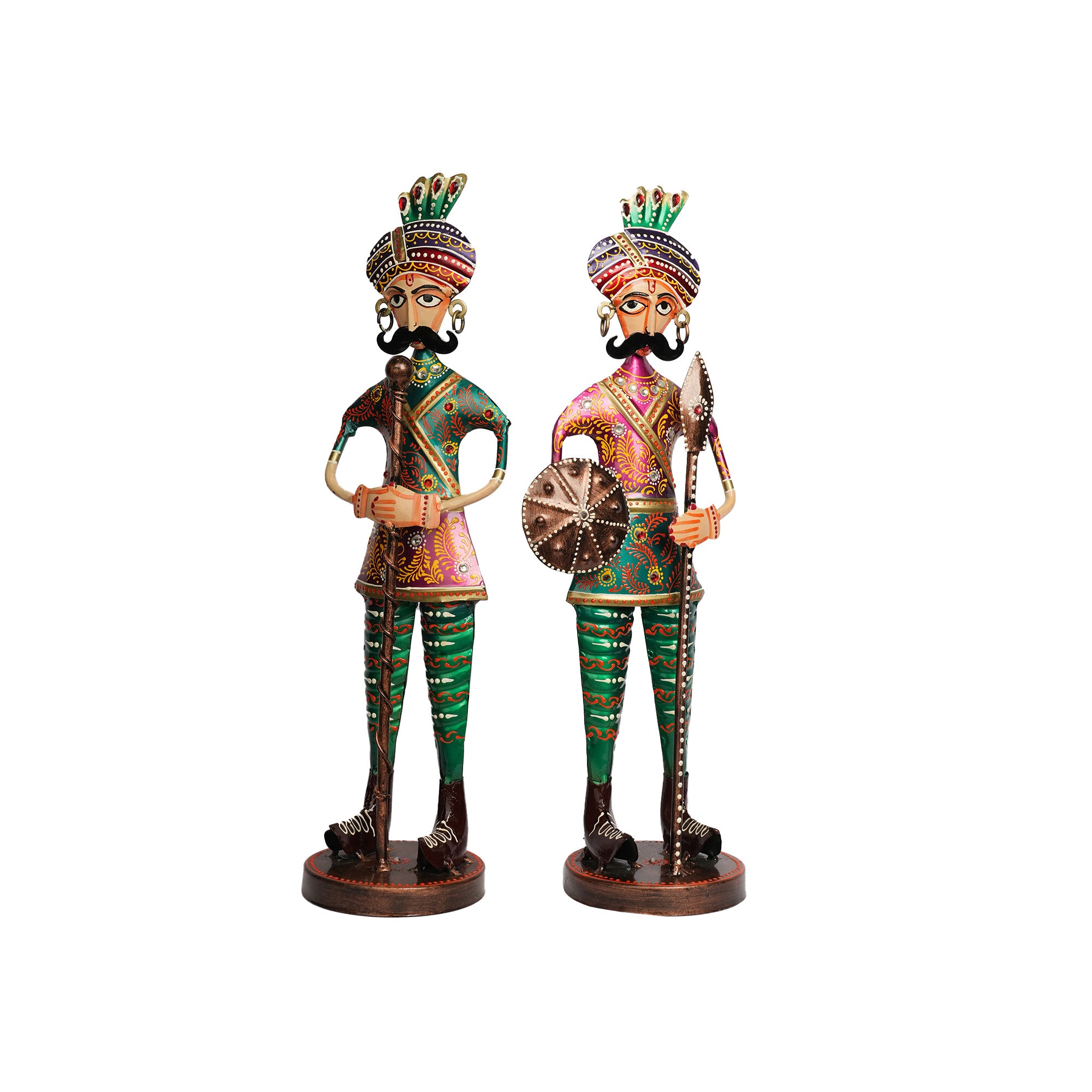 AO Iron Printed Chowkidar Pair Showpiece