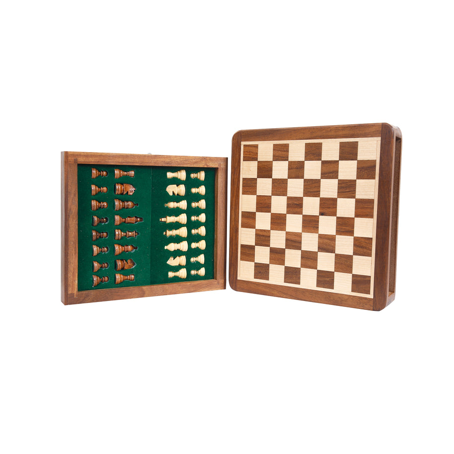 Premium Wooden Handcrafted Foldable Chess Board Set