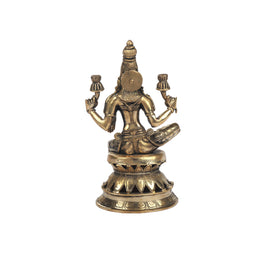 Brass Lakshmi Sitting On Base