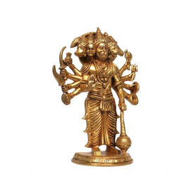 Brass Standing Panchmukhi Hanuman Idol