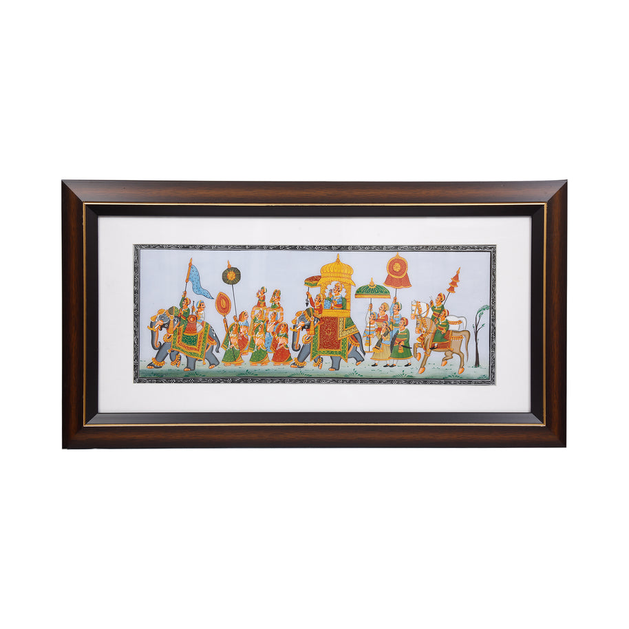 Royal Procession Framed Wall Painting