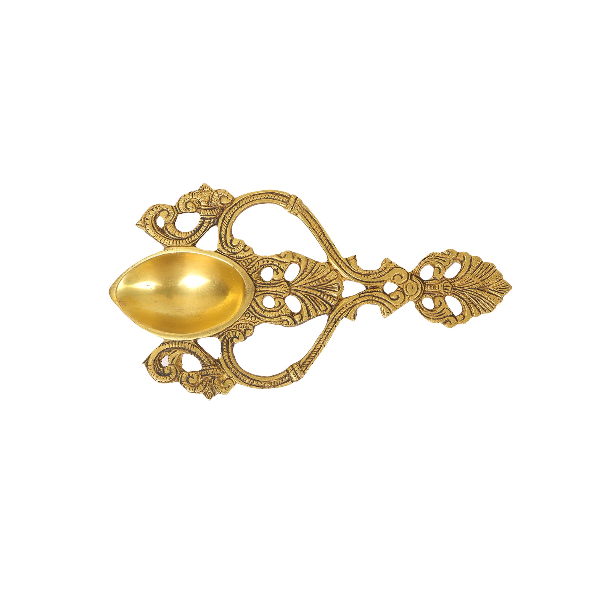 Handcrafted Brass Pooja Spoon for Traditional Rituals and Ceremonies