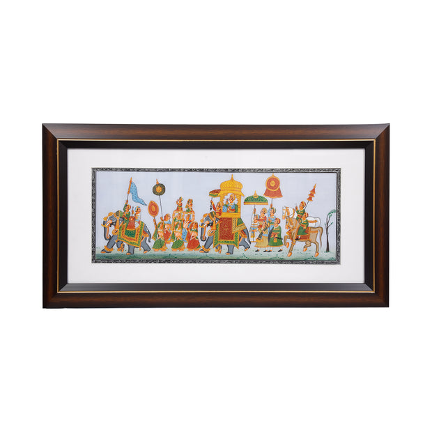 Royal Procession Framed Wall Painting