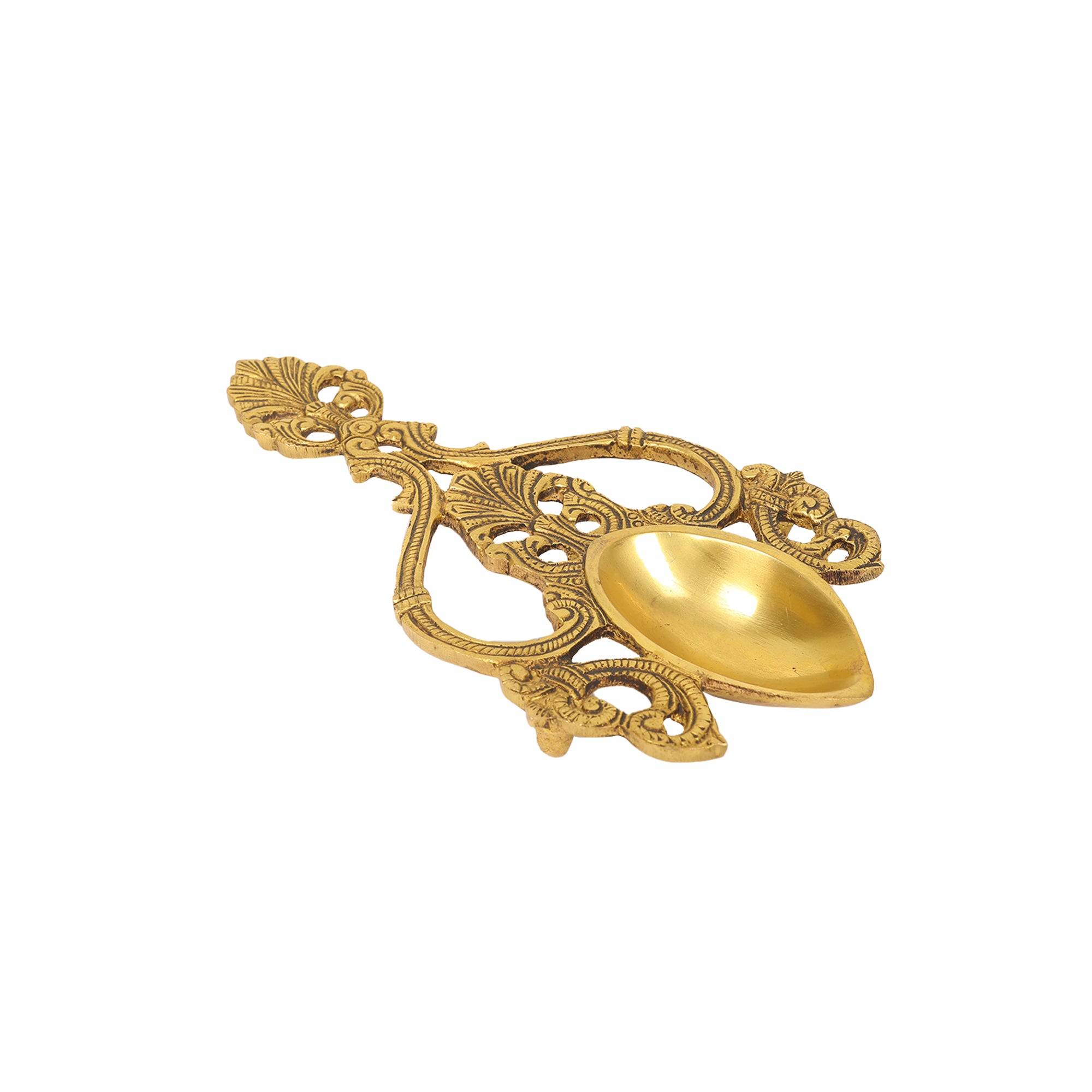 Handcrafted Brass Pooja Spoon for Traditional Rituals and Ceremonies