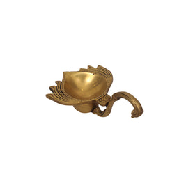Brass Hand Shaped Oil Lamp for Puja