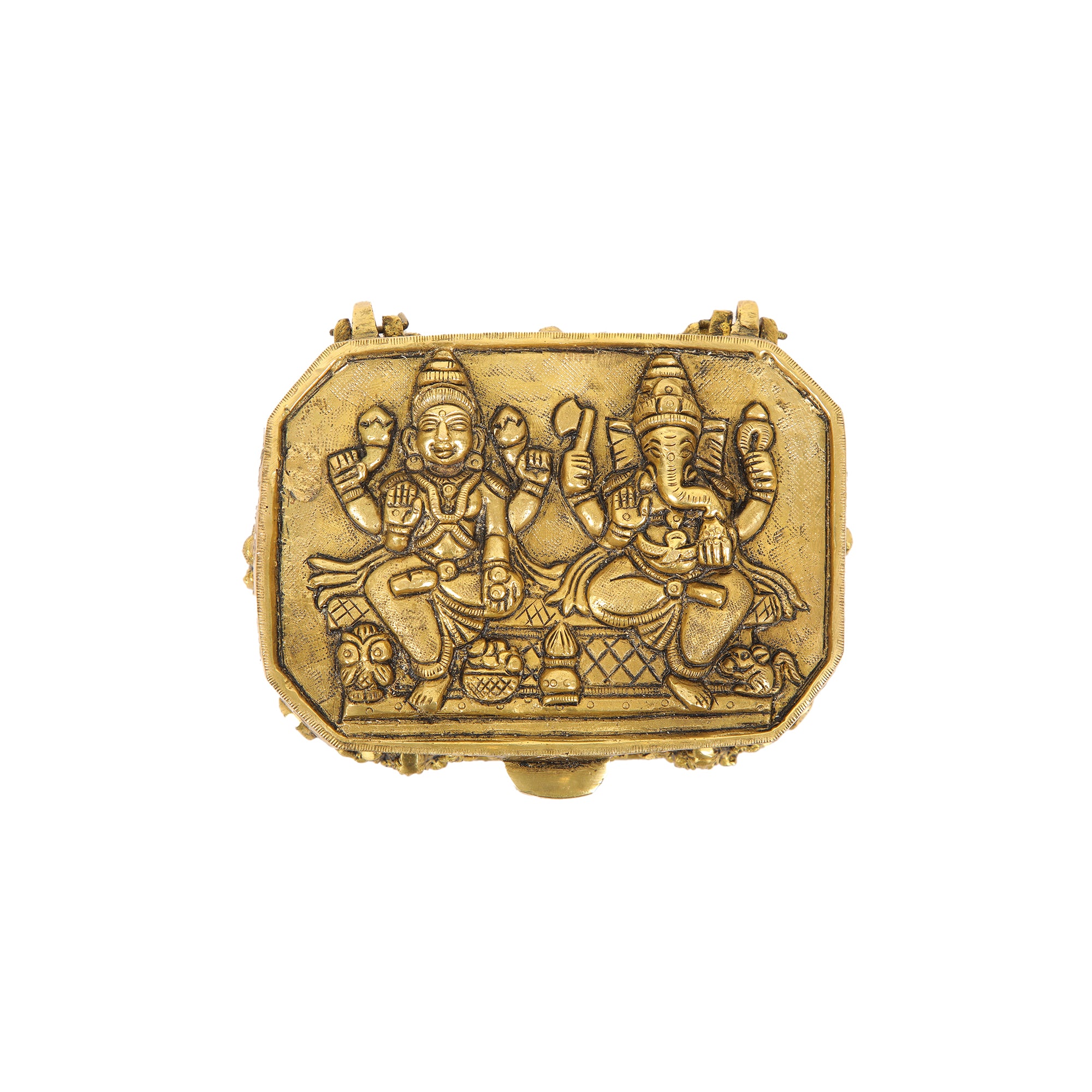 BRASS  GANESH LAKSHMI BOX