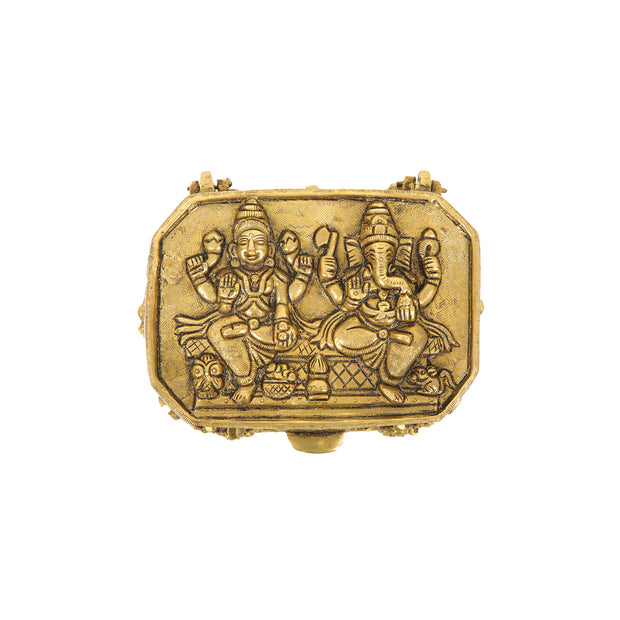 BRASS  GANESH LAKSHMI BOX